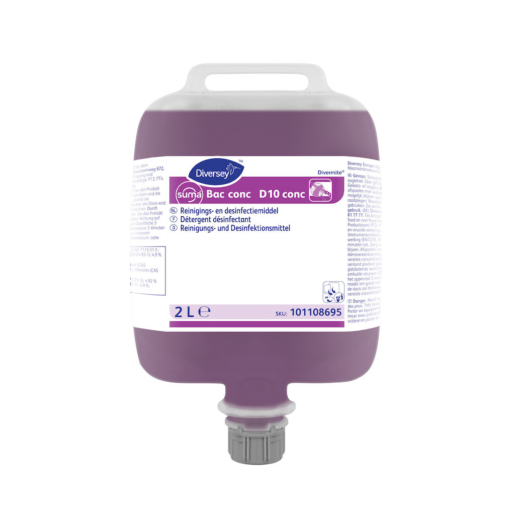Suma Bac conc D10 Conc 3x2L - Nettoyant désinfectant - concentré